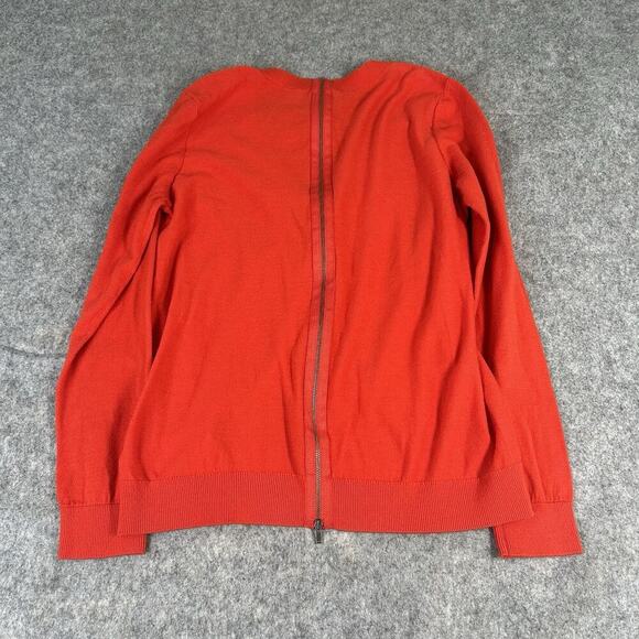 Cabi Cobblestone Cardigan Sweater Fiery Red Full Zip Back Small 3155 - Picture 7 of 8